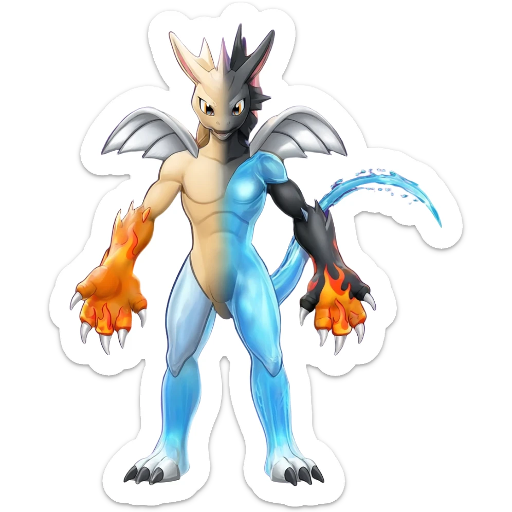 Meloetta-Litten-Guilmon-Darkrai-Pokémon-Fakémon-fusion-hybrid-creature sticker