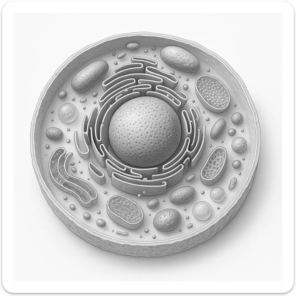 A highly detailed, scientifically accurate of a biological topics, on a white background, ultra-realistic 3D illustration.  The style should be clean lab-textbook style with subtle shadows and depth. Microscope-like precision, no artistic stylization. sticker