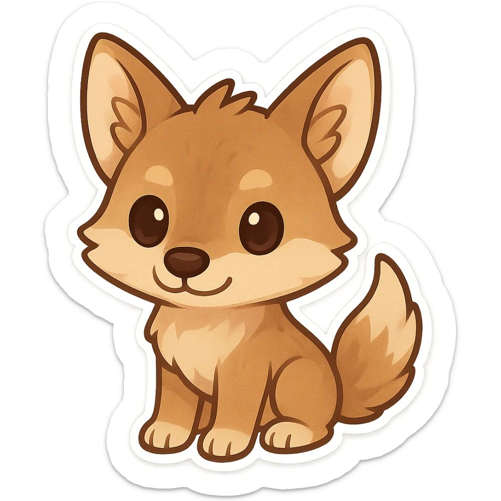 cute coyote sticker