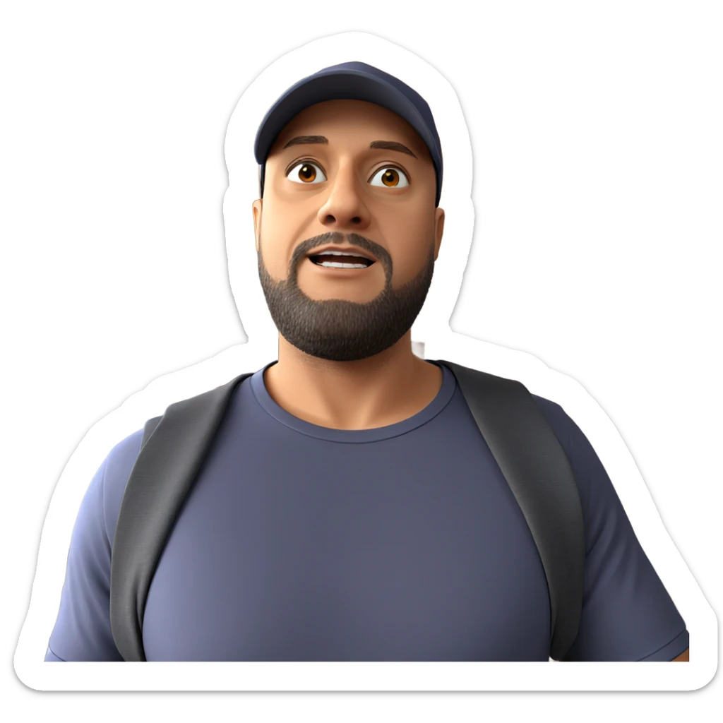 casual male portrait indoors sticker