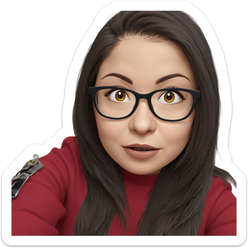 realistic portrait of girl sticker