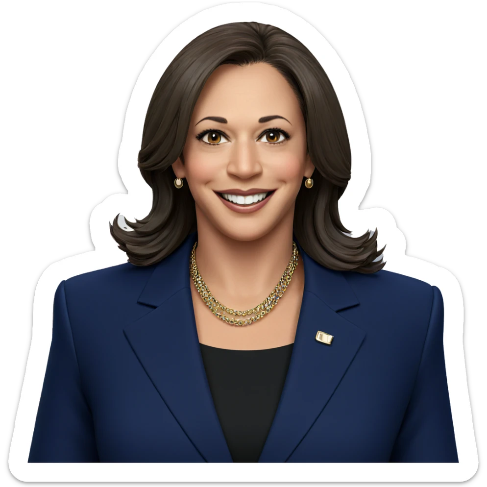 smiling girl in formal suit sticker