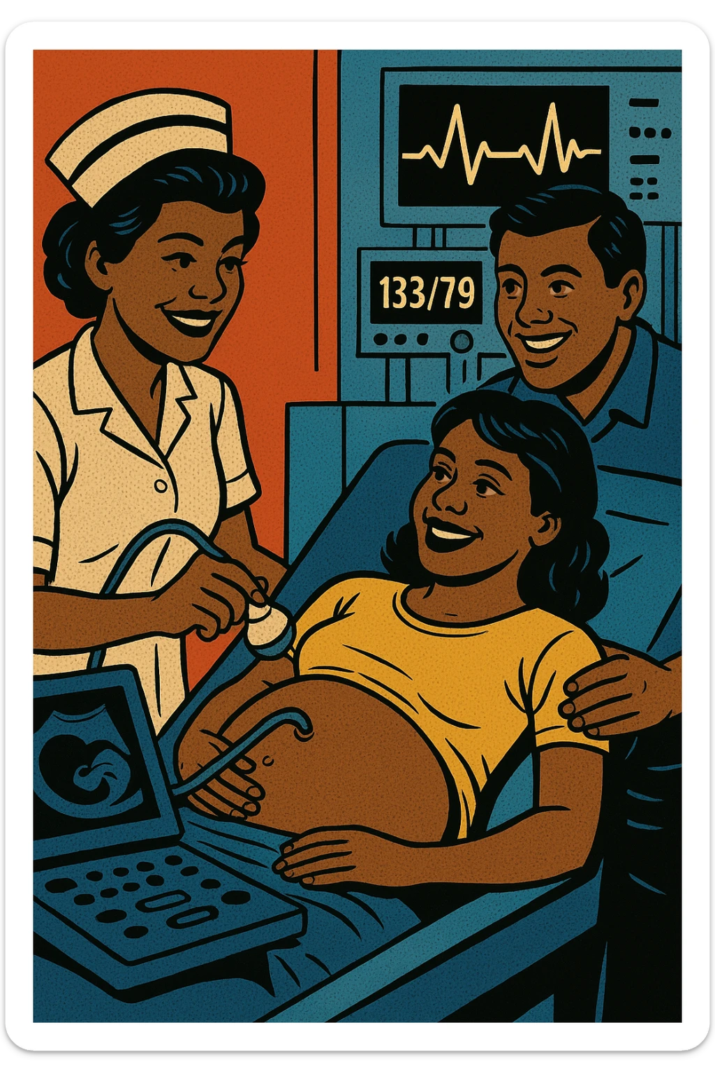 make the nurse black sticker