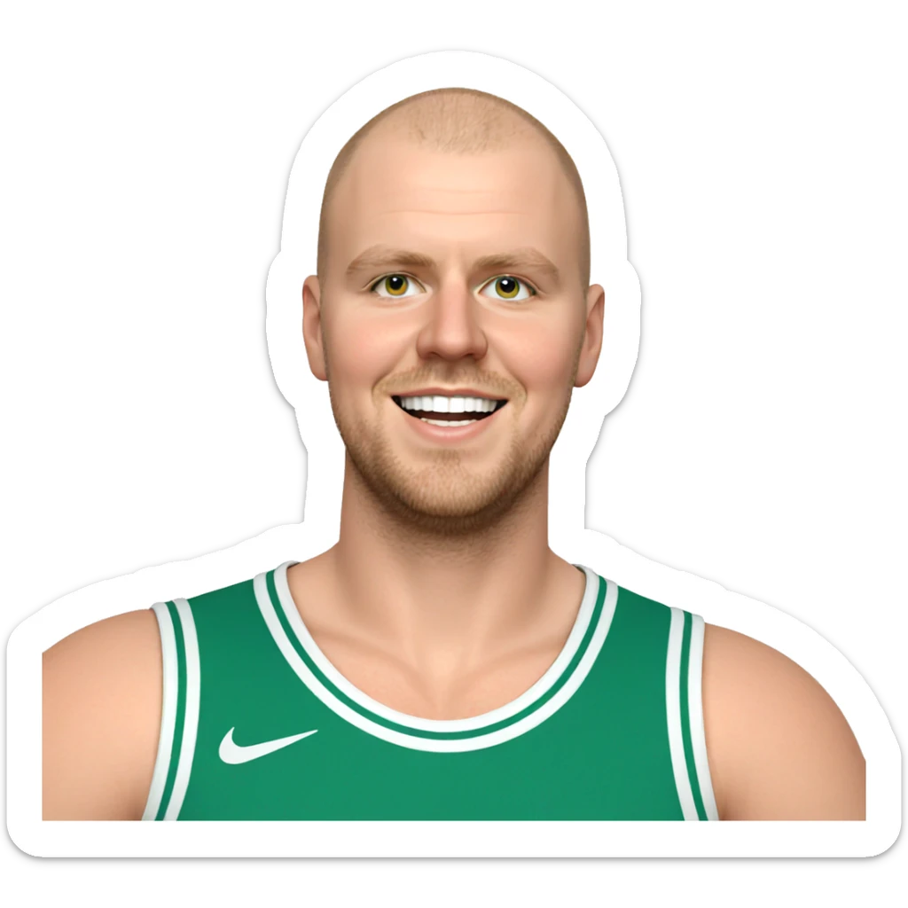 smiling bald man portrait sticker