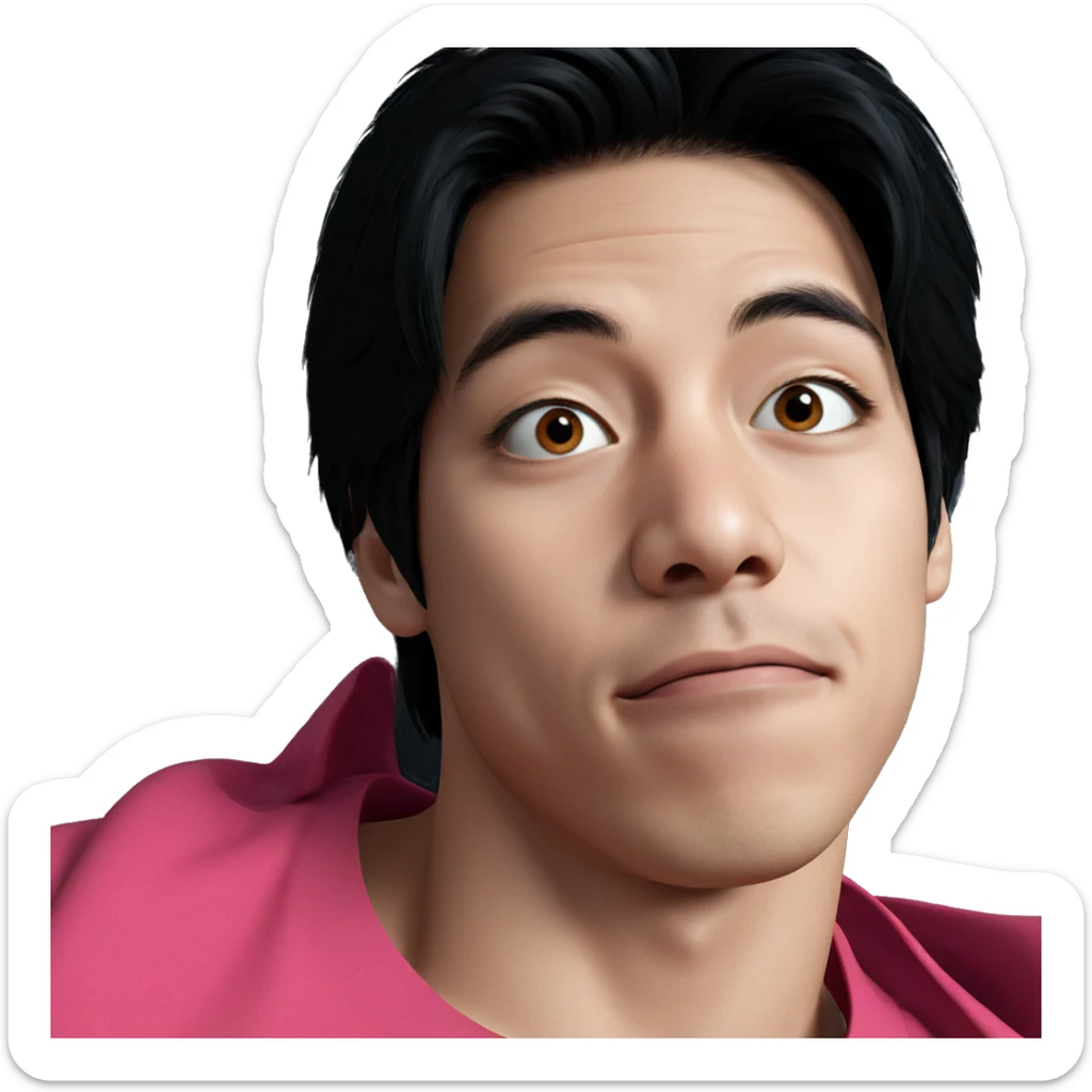 realistic portrait of boy sticker