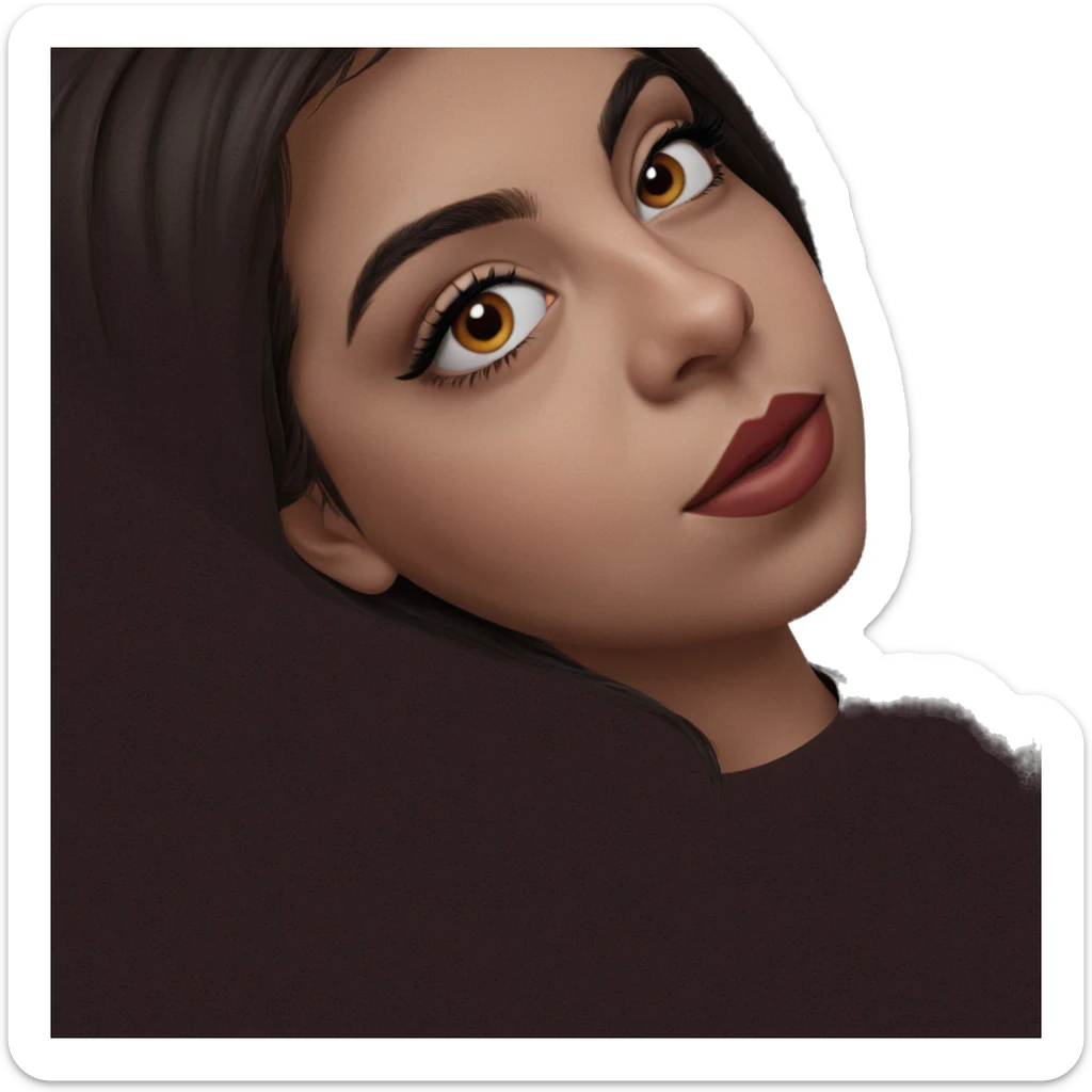 brown-eyed girl portrait sticker