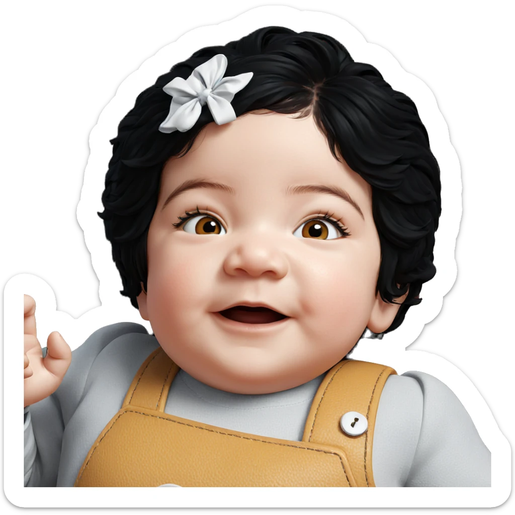 realistic portrait of girl sticker