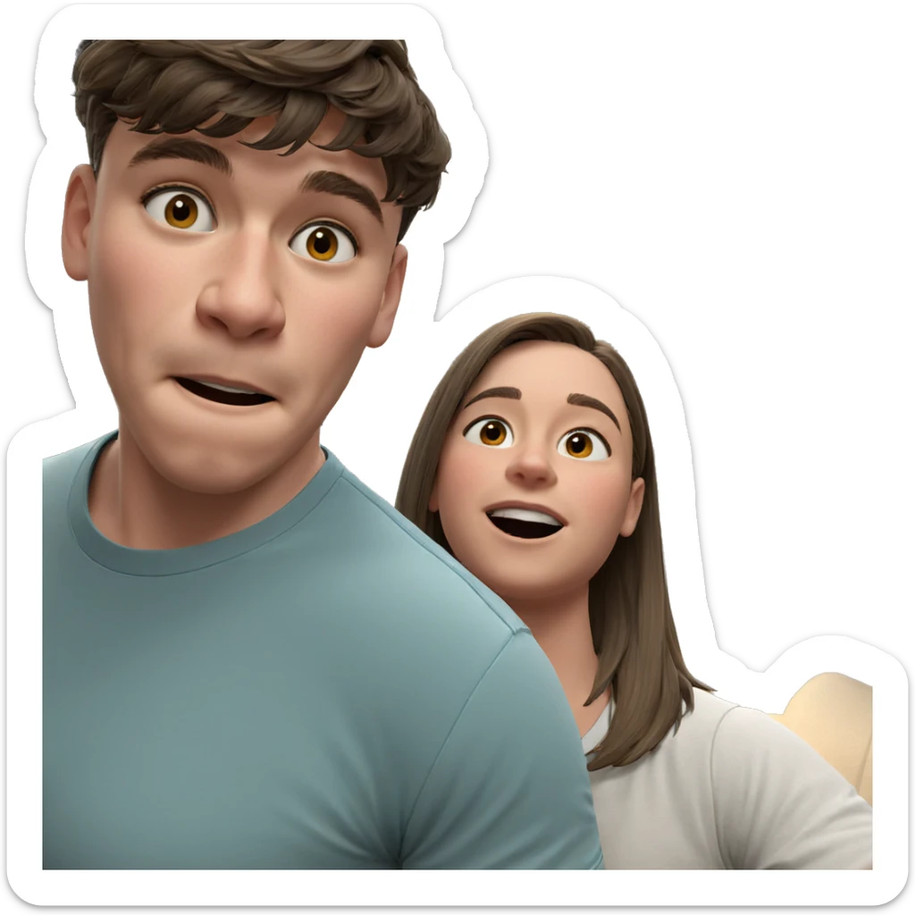 intimate indoor moment with friends sticker