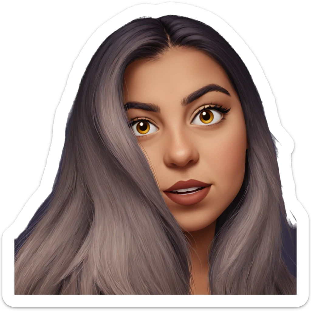 realistic portrait of a girl sticker