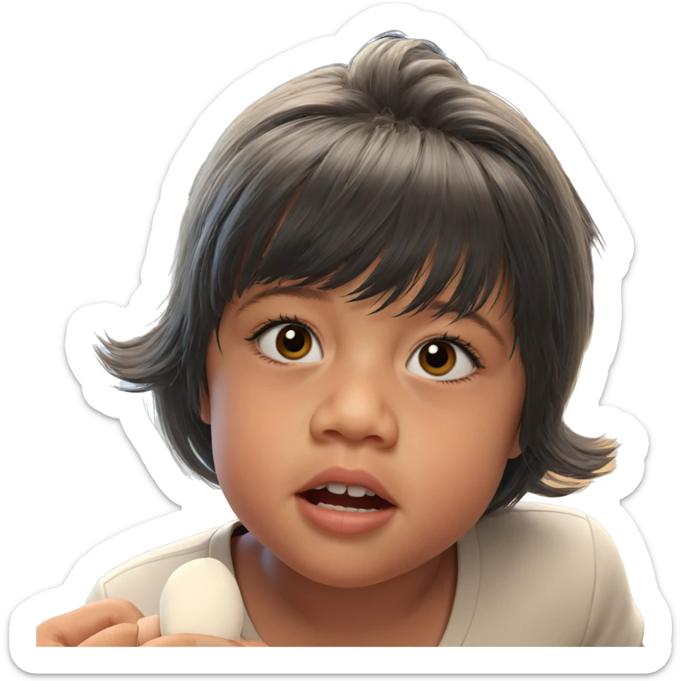 realistic portrait of girl sticker