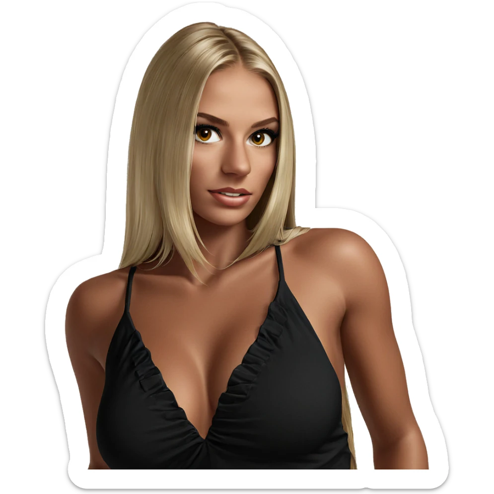 blonde beauty with striking gaze sticker