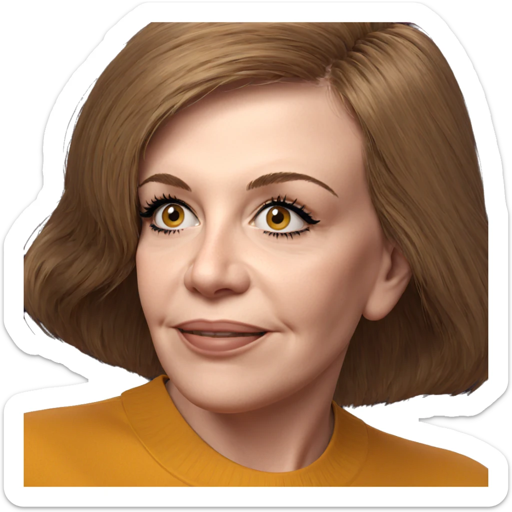 portrait of a smiling girl sticker