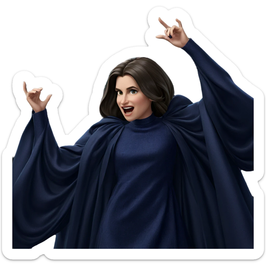 girl in elegant dress sticker