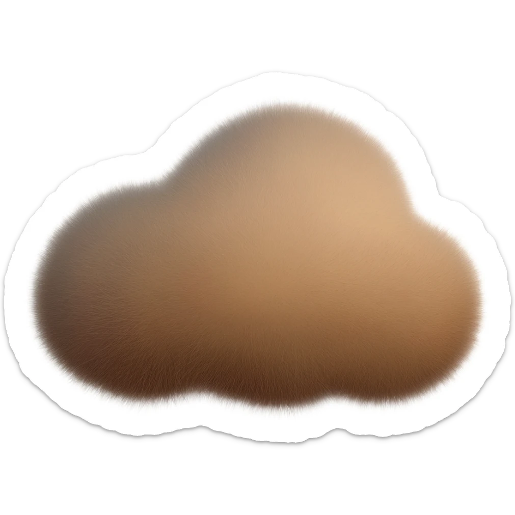 like the apple version of the fog emoji but with a brown tinge to it sticker