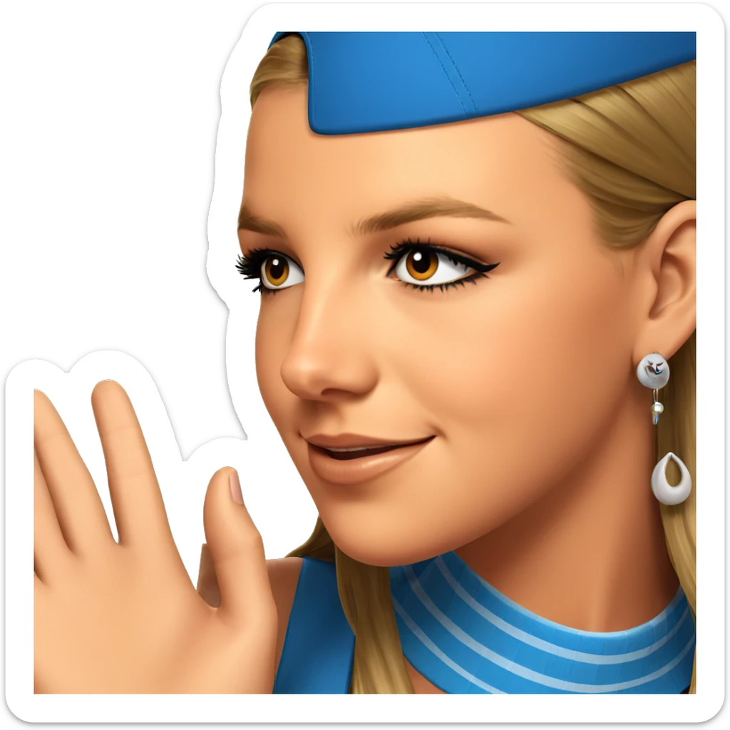 girl with hat and earrings sticker