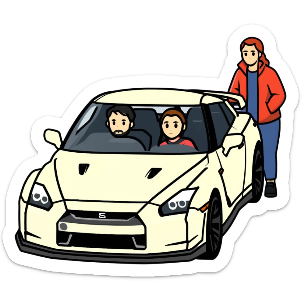 Spotted in Mexico celeb couple josh king jetset madrid the millionaire internet celebrity panel rank founder and instagram model girlfriend Tefi in Nissan GTR  sticker