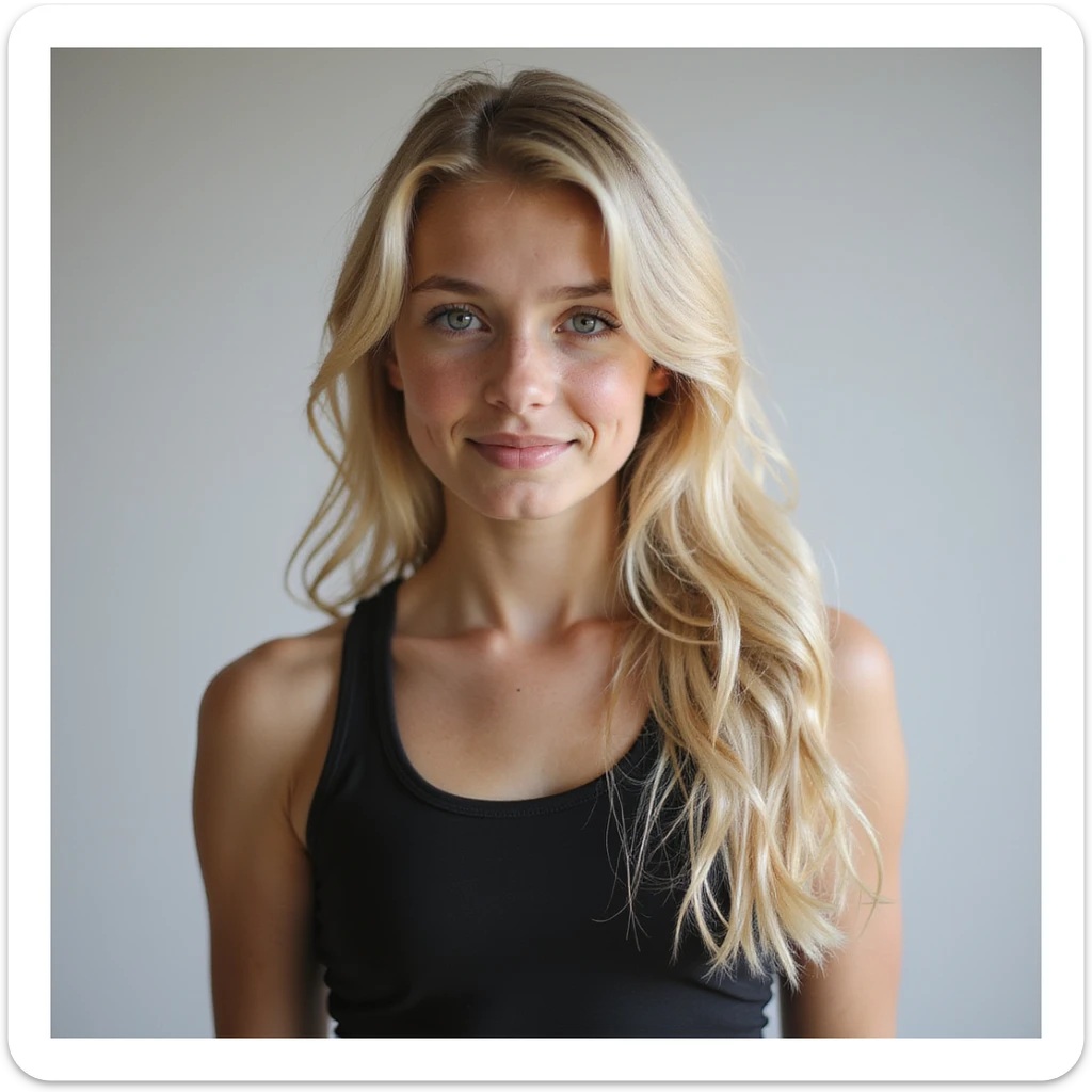 Jeune fille de 16 ans sportive et blonde et belle  sticker