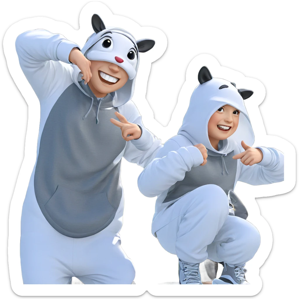 smiling outdoors with nature vibes sticker