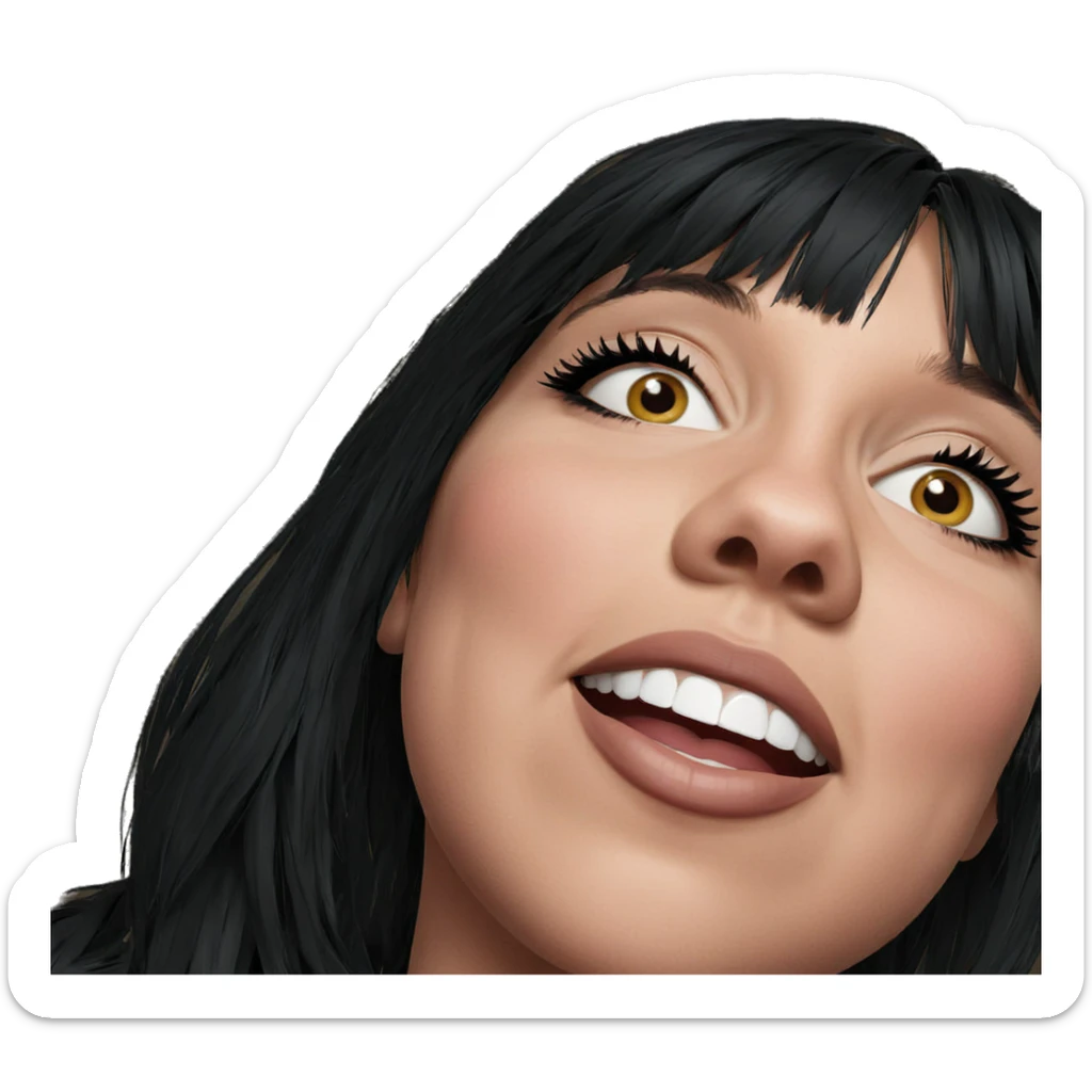 realistic portrait of girl sticker