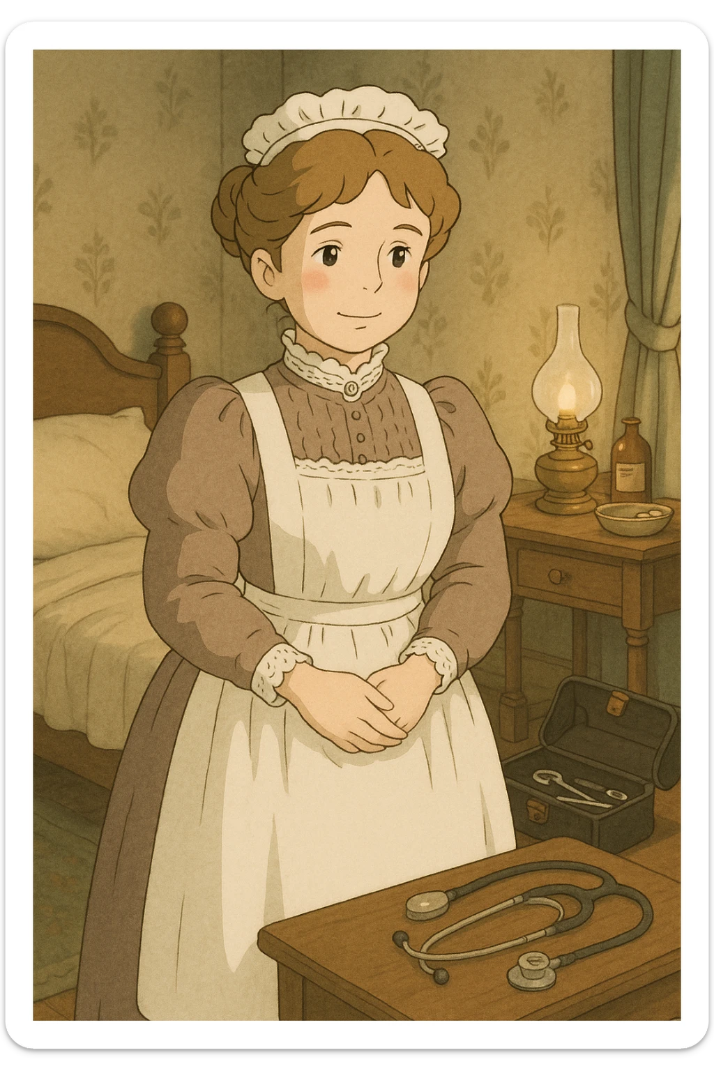 victorian midwife sticker