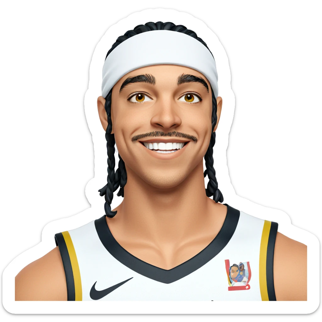 smiling boy in sportswear sticker