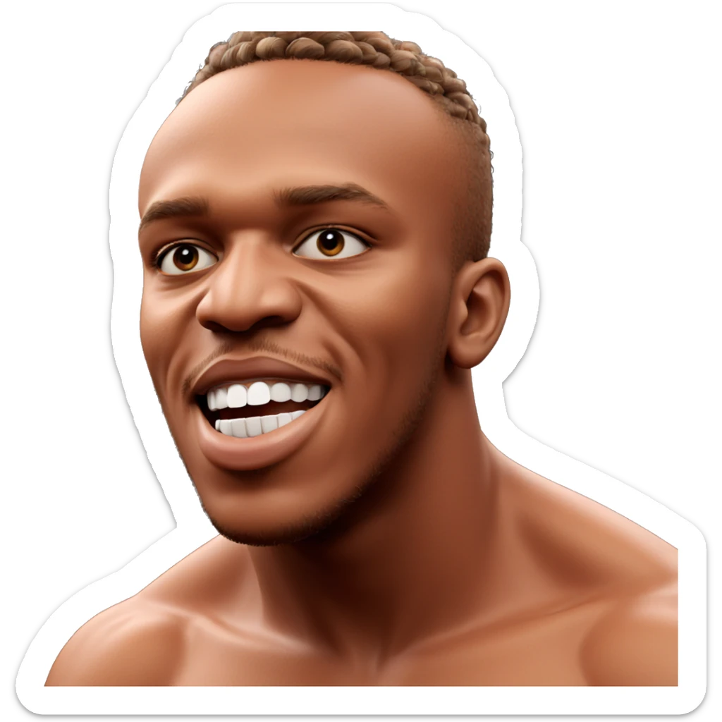 manly solo portrait of a boy sticker