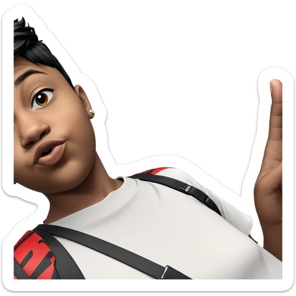 stylish boy with black hair sticker