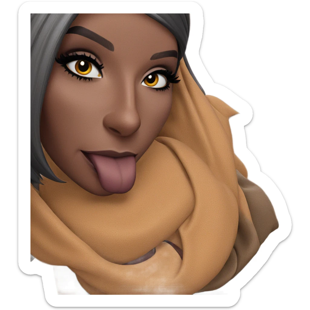 dark beauty with bold expression sticker