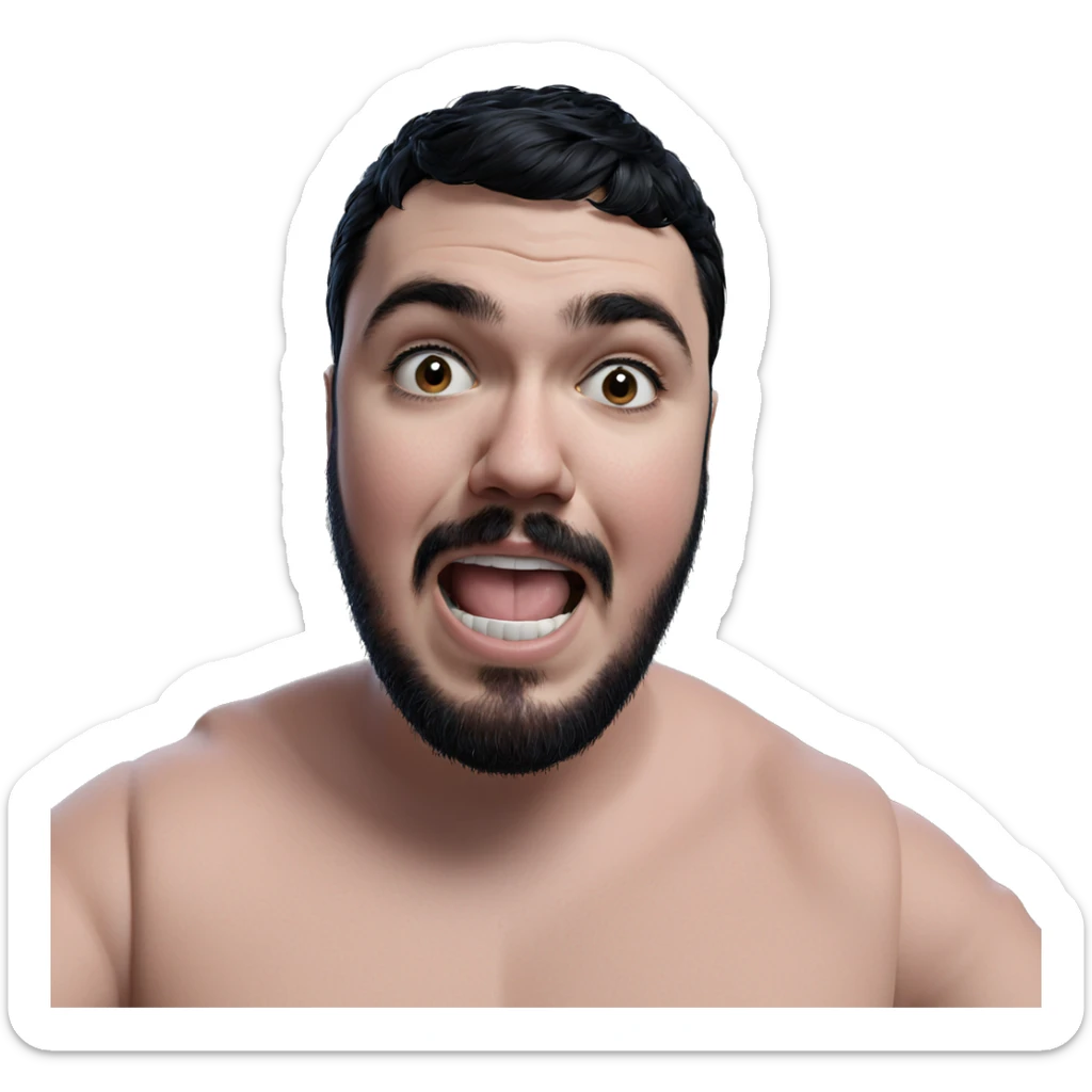 black haired boy meme sticker