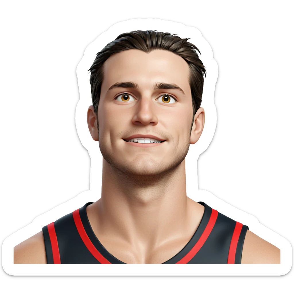 smiling boy in sportswear portrait sticker