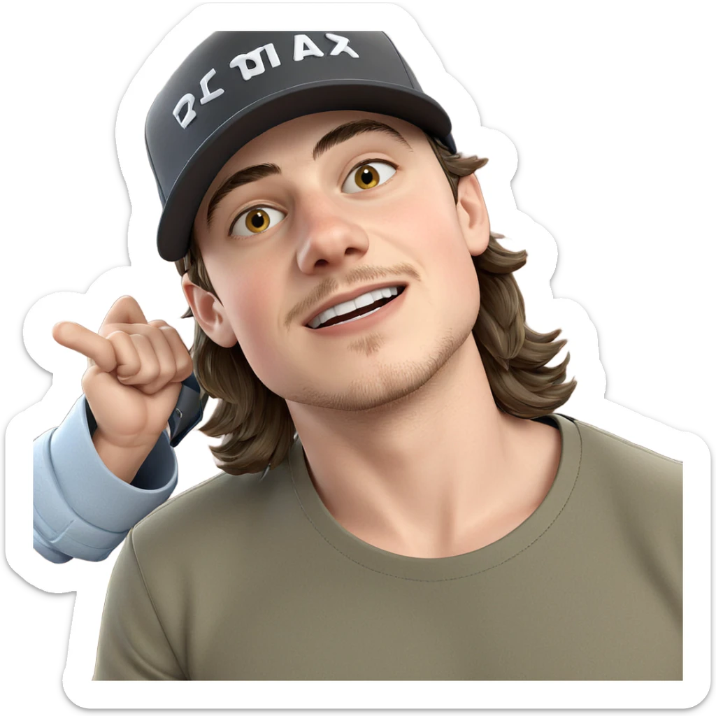 studious boy in casual style sticker