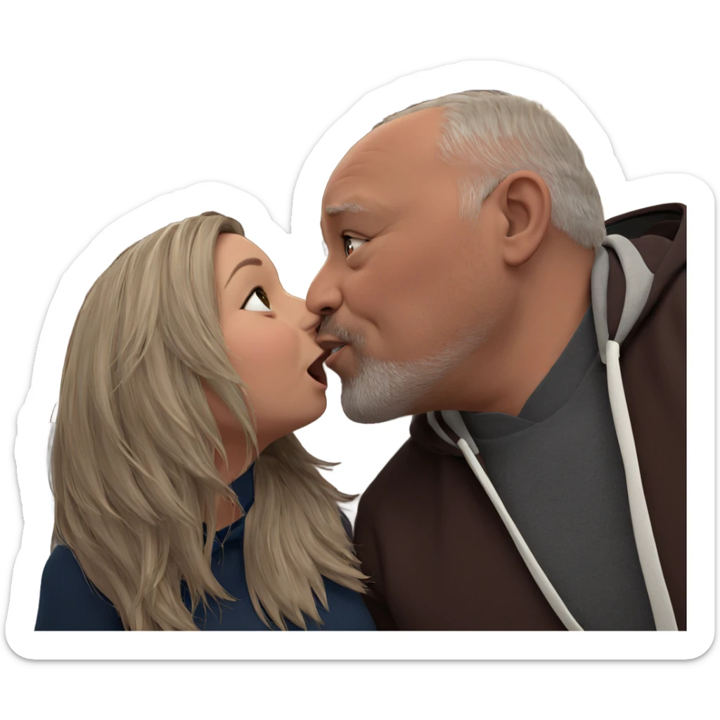 intimate moment of affection sticker