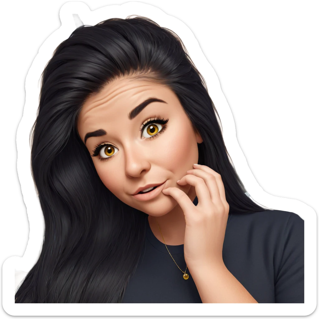 realistic portrait of girl sticker