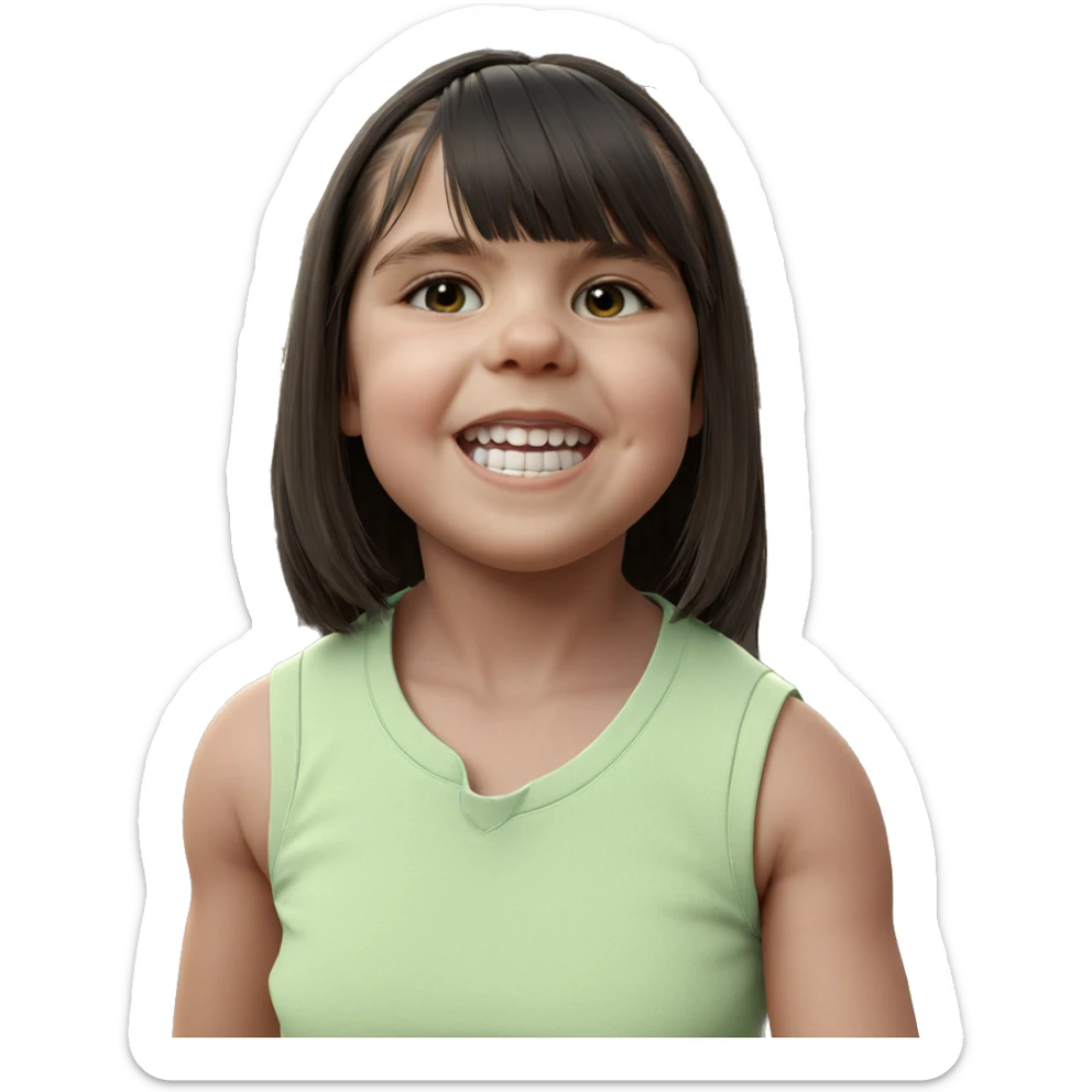 girl in sleeveless shirt outdoors sticker