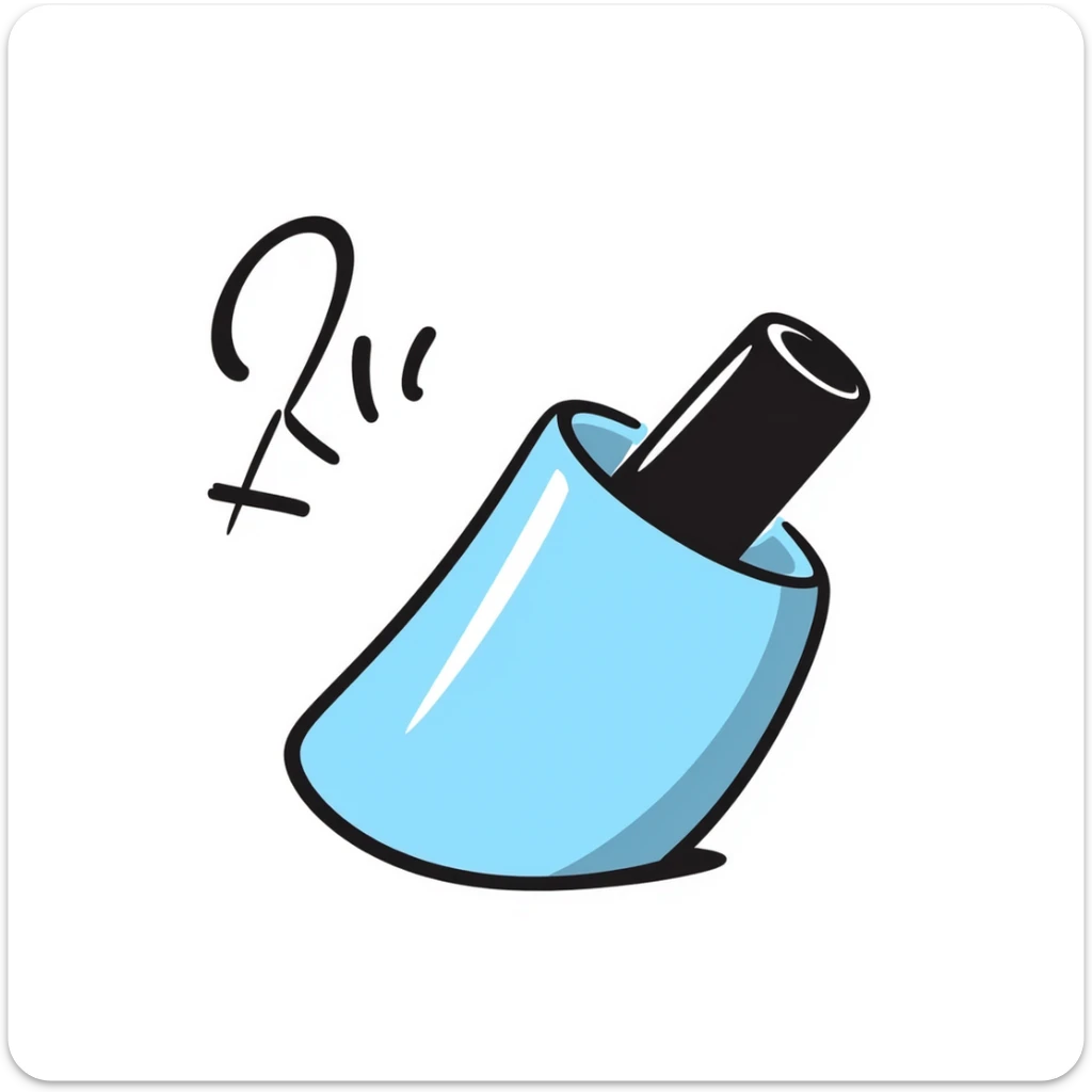 Hand-drawn blue VO2 max test mouthpiece with valve, simple fitness lab equipment sticker