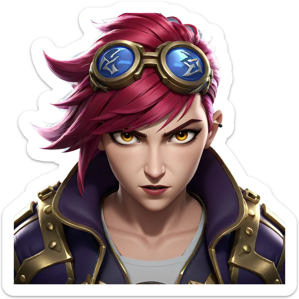 vi from league of legends sticker