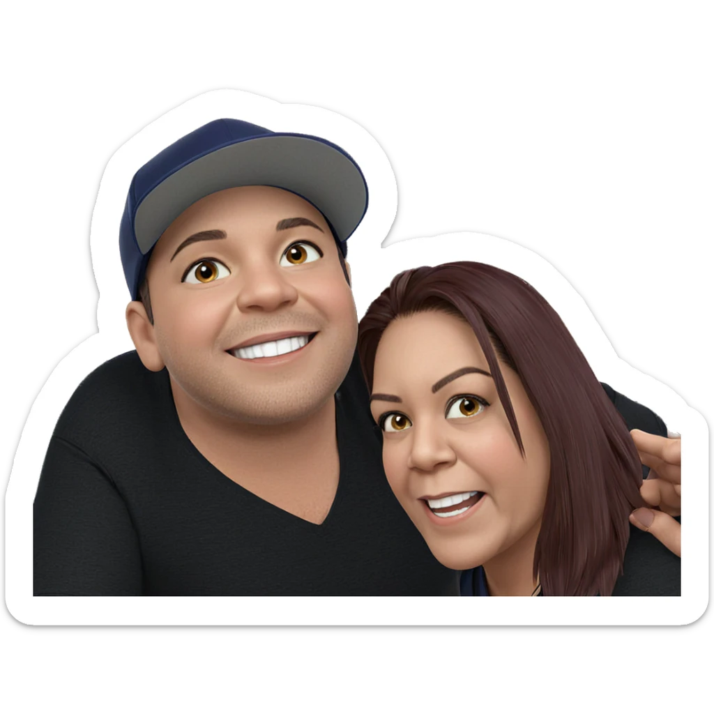 smiling boys in baseball caps sticker