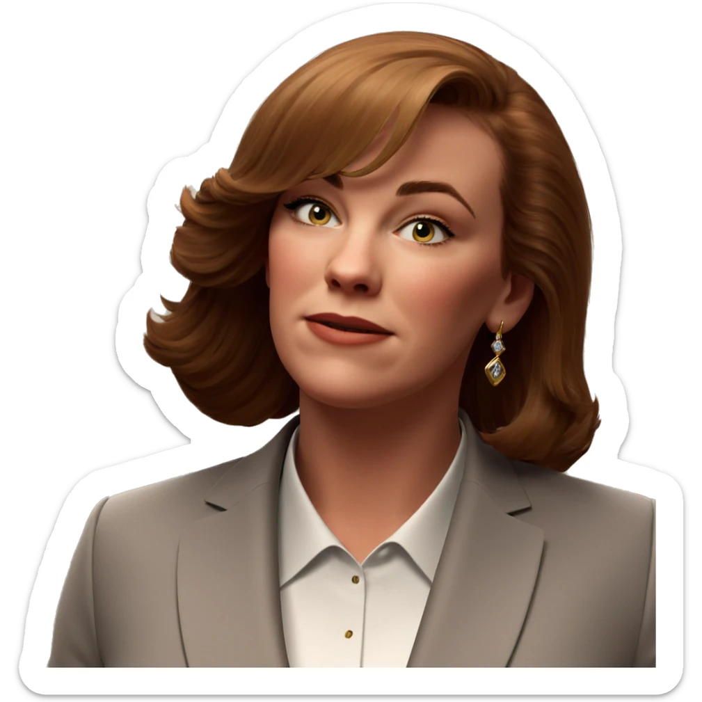 elegant girl in formal attire sticker