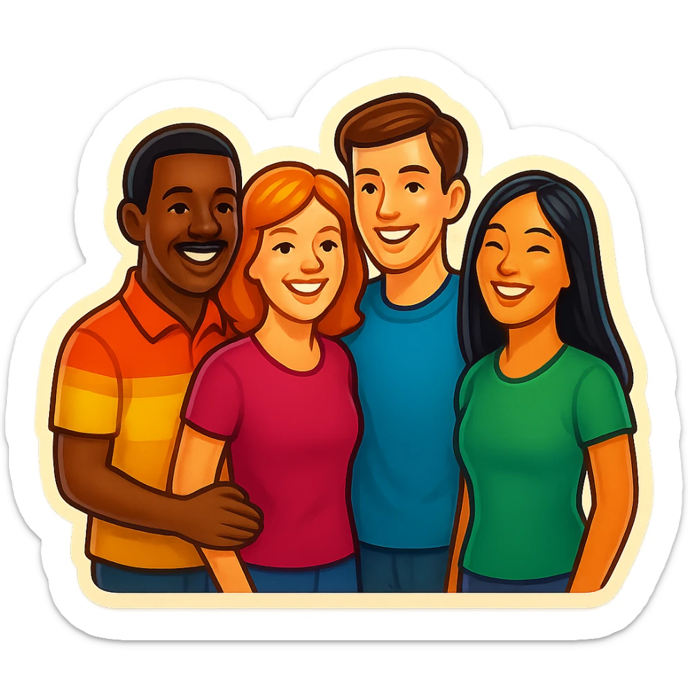 group of people sticker