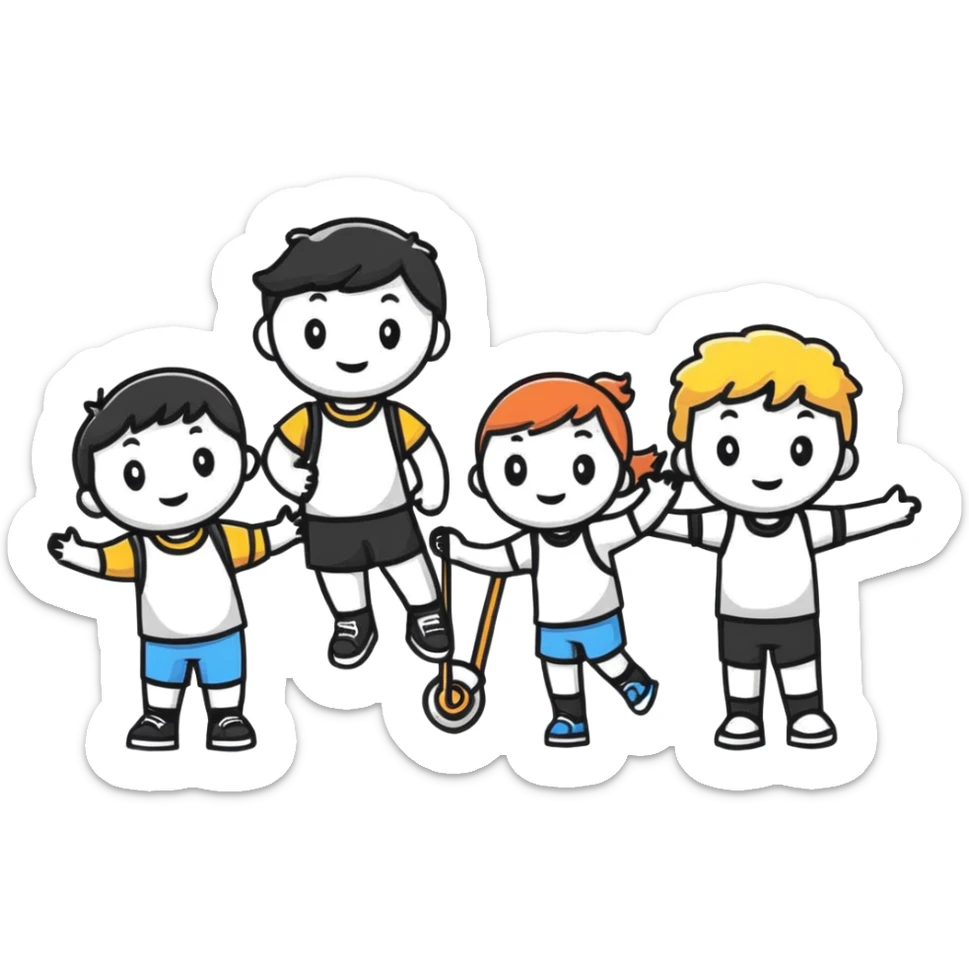 The Goonies group of kids, adventure movie characters sticker