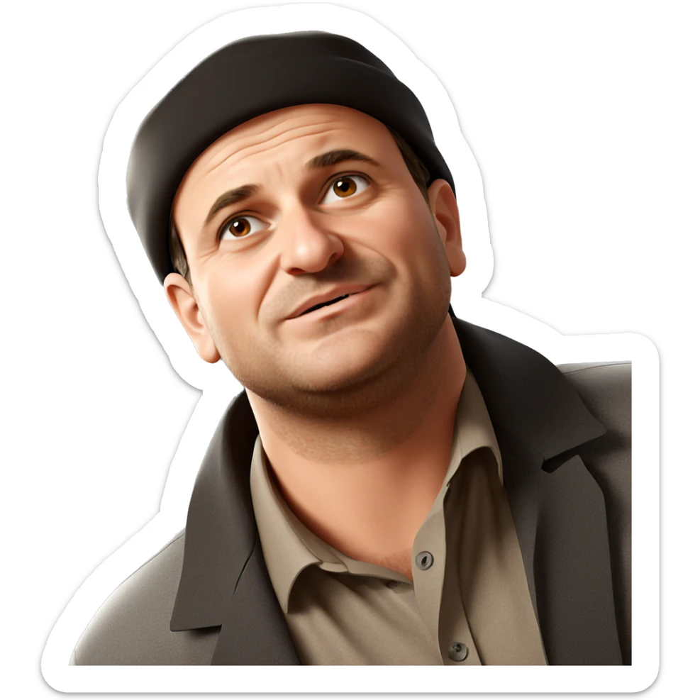 boy in hat with beard sticker