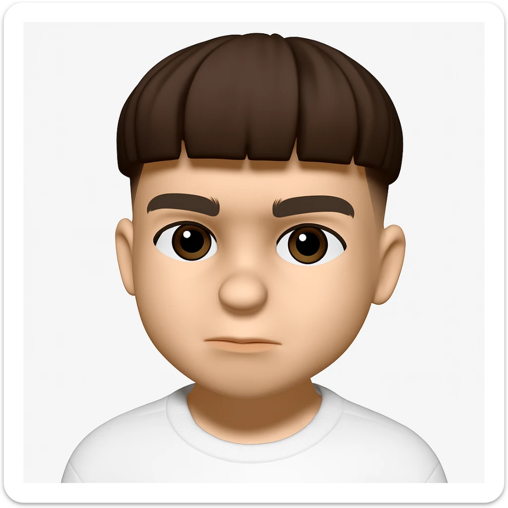 Convert this photo into a 3D emoji in Apple style, preserving the person's identity and facial features. The style should resemble Apple's emoji style with a 3D effect. sticker