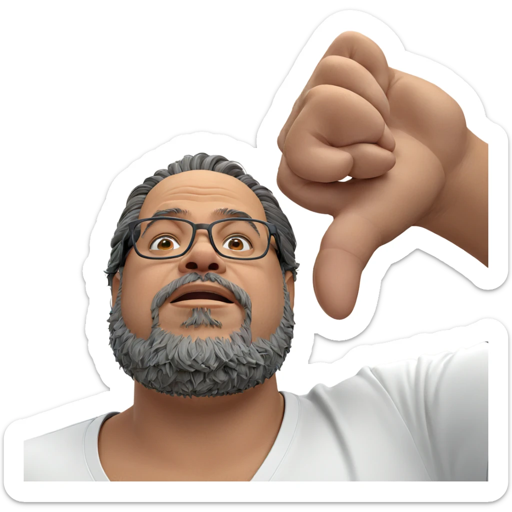 male portrait with glasses sticker