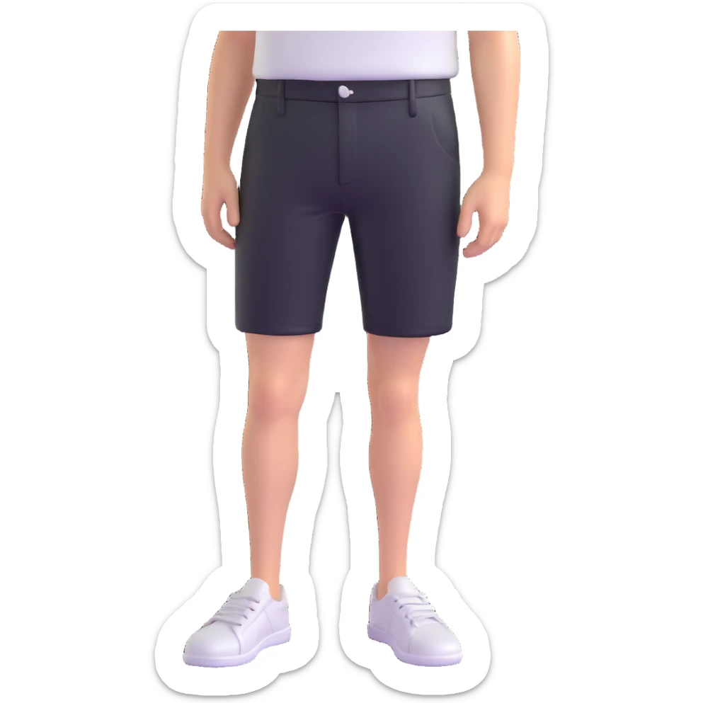 person wearing short black pants sticker