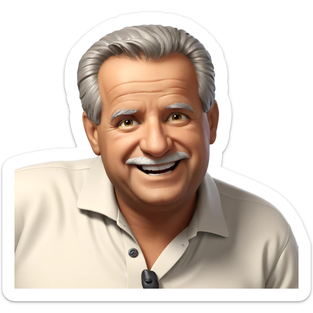 happy old man portrait sticker