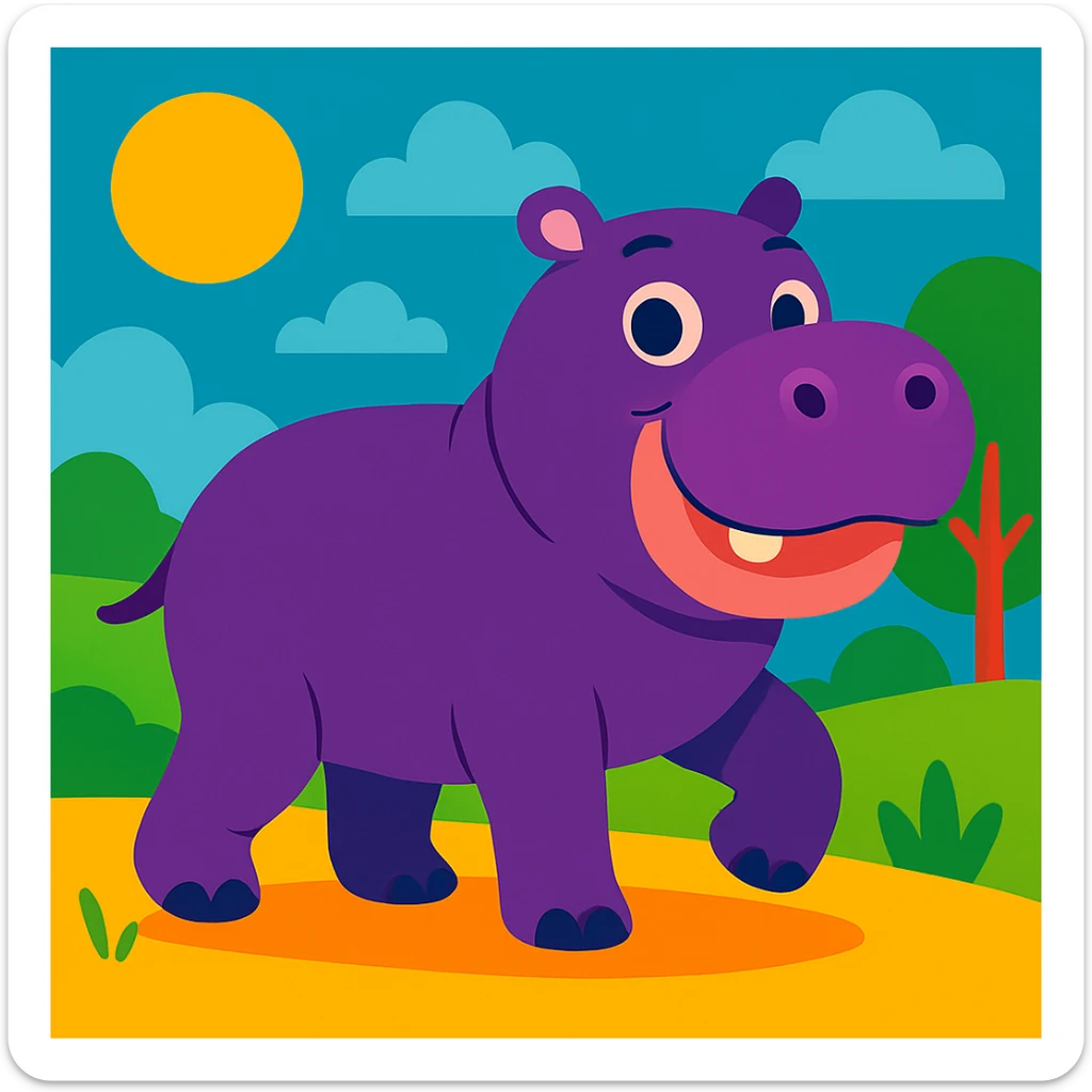 Hippotamus sticker