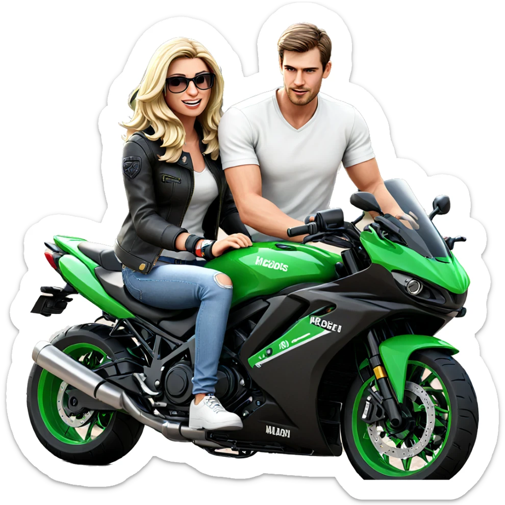 friends on motorcycle adventure sticker