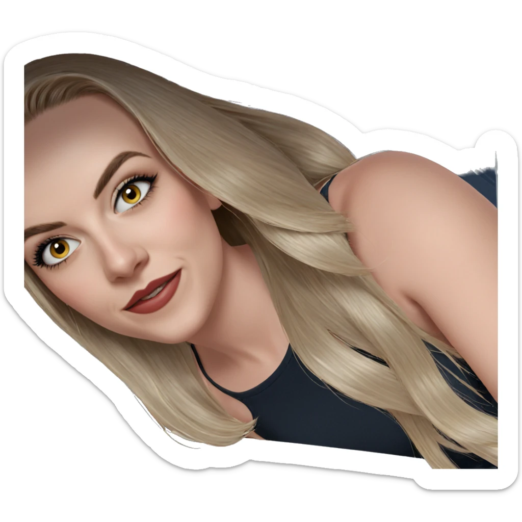 girl in car cockpit sticker