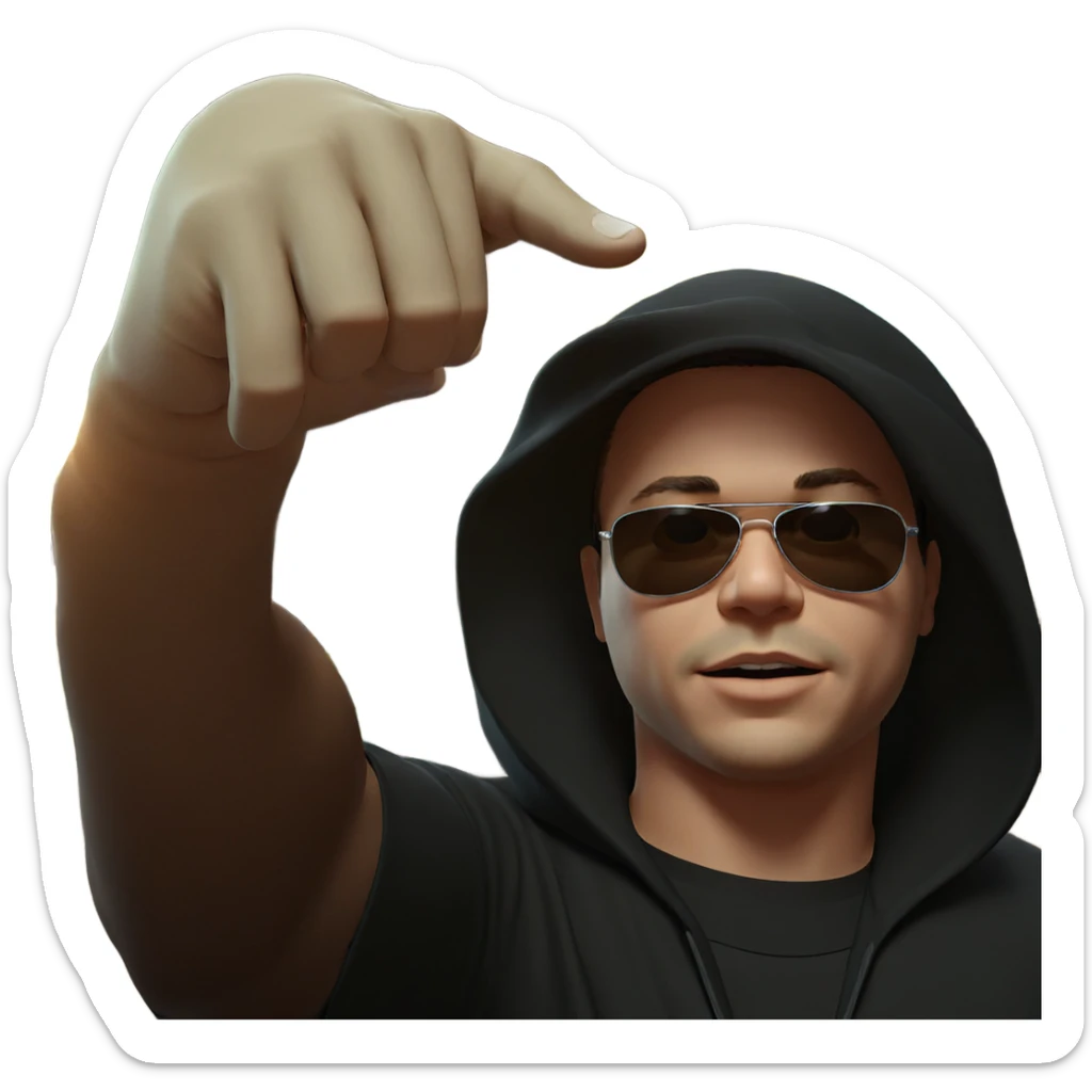 cool guy in sunglasses meme sticker