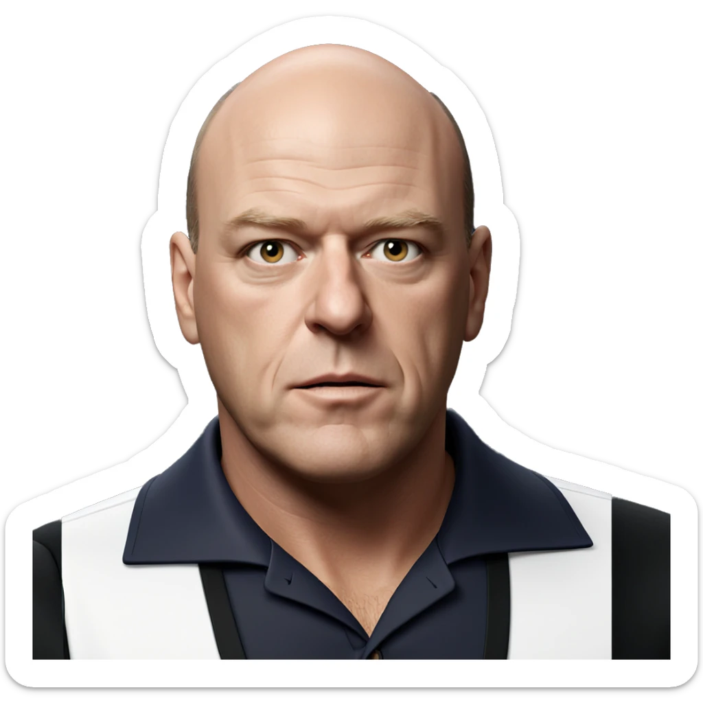 bald male in collared shirt sticker